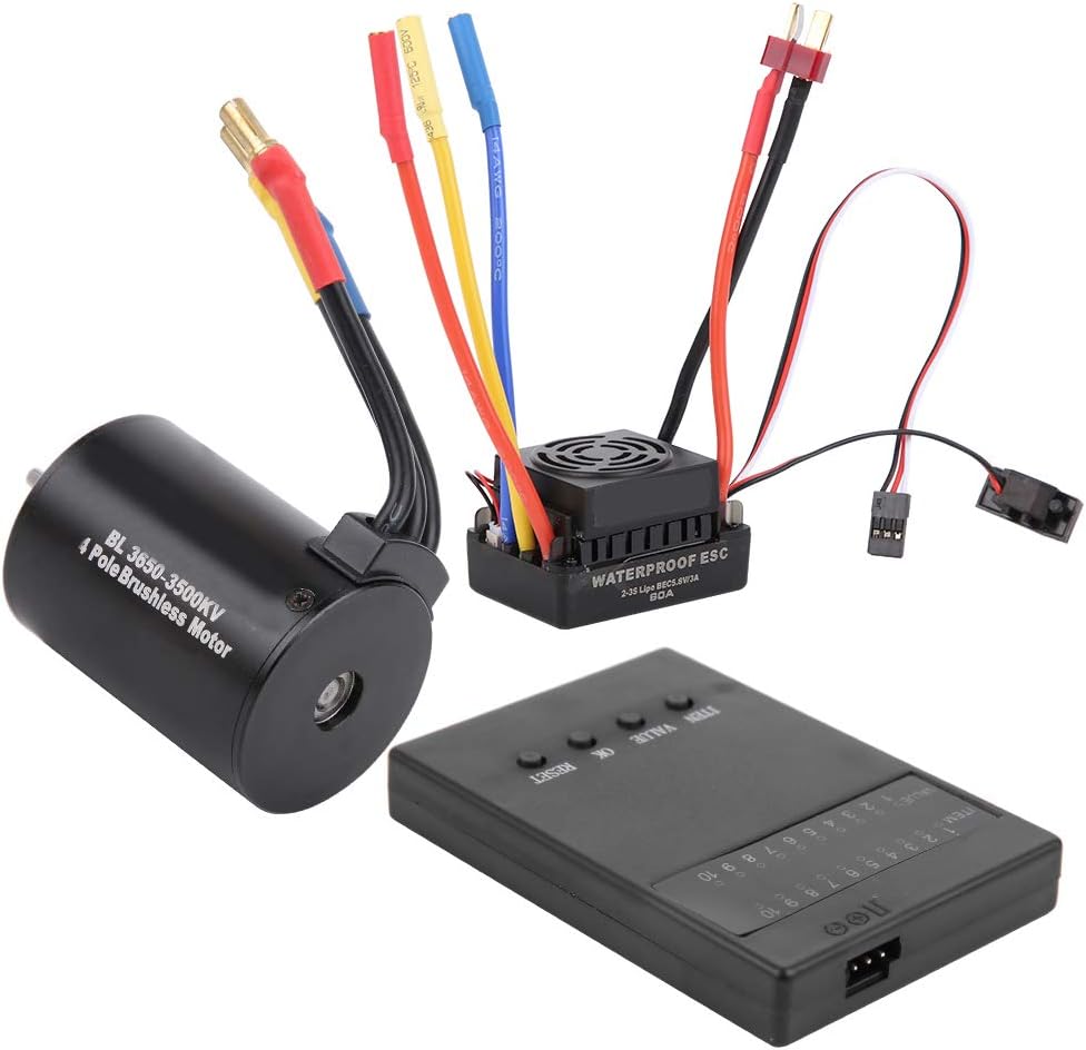 RC Motor – Brushless Motor – RC Auto Motor – RC Voertuigmotor – ESC Combo Set – 4-polige 3500KV Motor – CNC Aluminium Radiator
