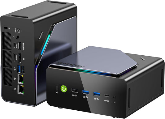 Mini Gaming PC AMD Ryzen 7 H 255 (Upgrade 8745HS, 4.9 GHz), Mini PC barebone Support DDR5, PCIE 4.0 x4, Mini Computer with USB4.0 | 2.5G LAN | Quad 4K Display | Oculink – for gaming