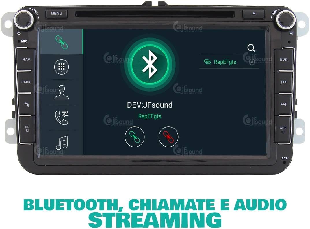 Autoradio Volkswagen Golf Sharan Tiguan – Multimedia Systeem – Infotainment – Navigatie Systeem – Touchscreen Radio – 8 Inch Scherm – 8-Core Processor – Apple CarPlay & Android Auto