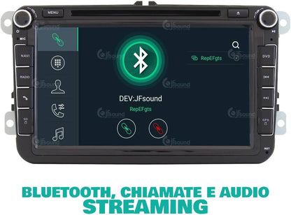 Autoradio Volkswagen Golf Sharan Tiguan – Multimedia Systeem – Infotainment – Navigatie Systeem – Touchscreen Radio – 8 Inch Scherm – 8-Core Processor – Apple CarPlay & Android Auto