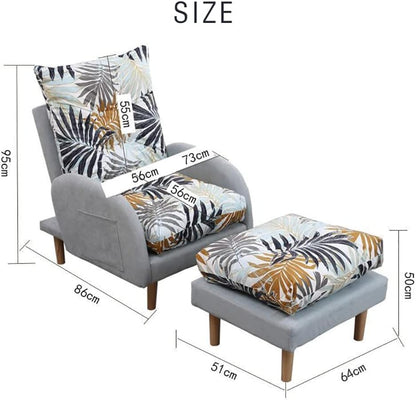 Relaxfauteuil – Verstelbare Fauteuil – Ligstoel – Sta-op Stoel – Relaxstoel – Met Voetenbank – 3 Verstelbare Posities – Draagkracht Tot 150 kg