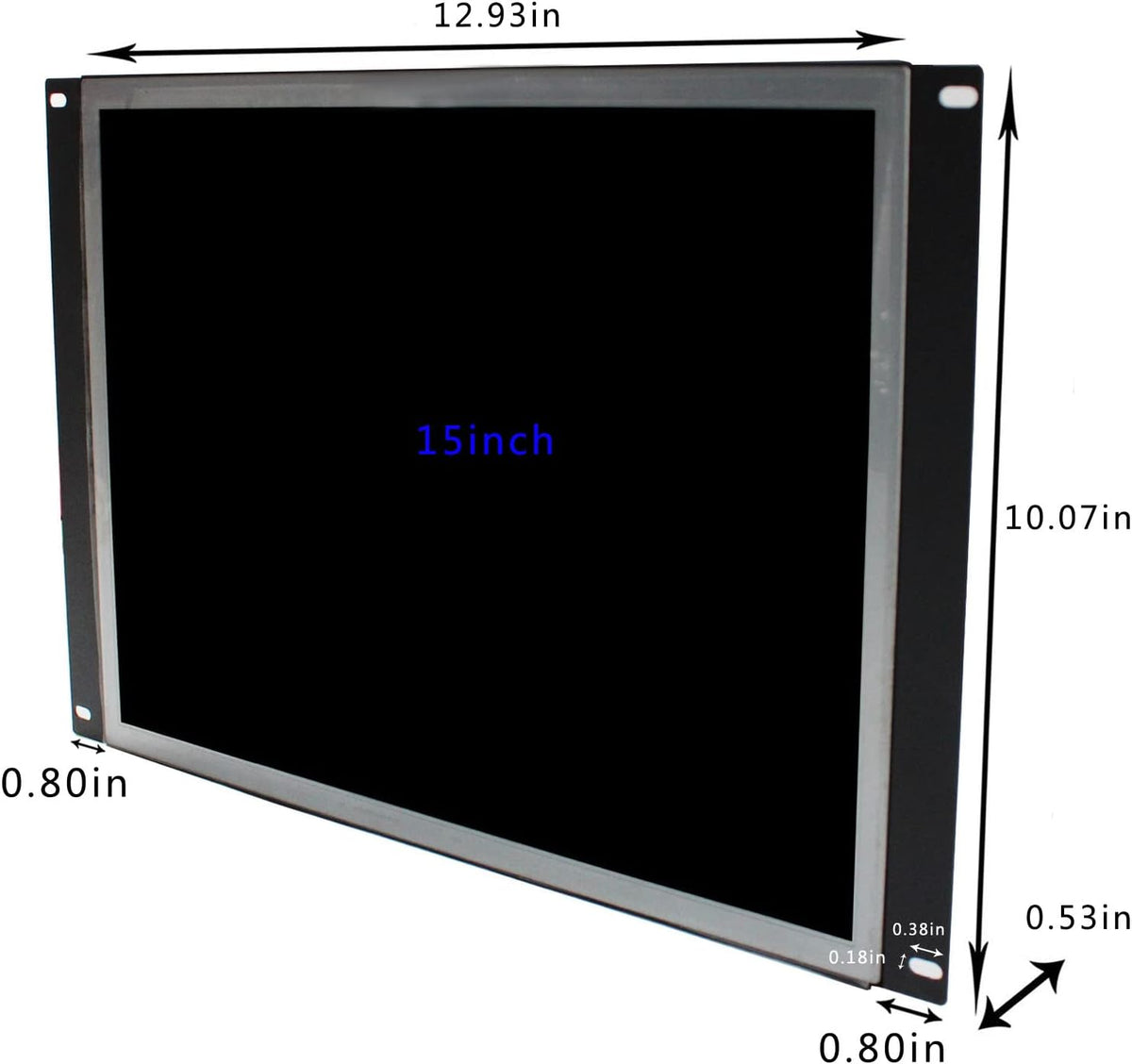 VSDISPLAY Écran LCD industriel TFT 15" 1024 x 768 1000 nit G150XGE-L04 et VGA DVI Audio LVD, montage mural