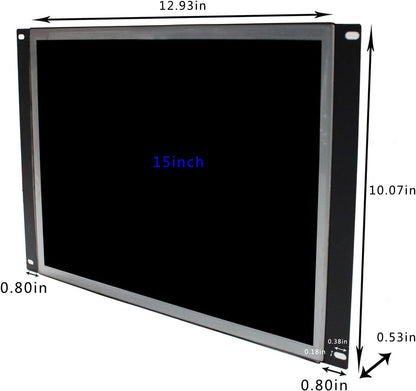 VSDISPLAY Écran LCD industriel TFT 15" 1024 x 768 1000 nit G150XGE-L04 et VGA DVI Audio LVD, montage mural
