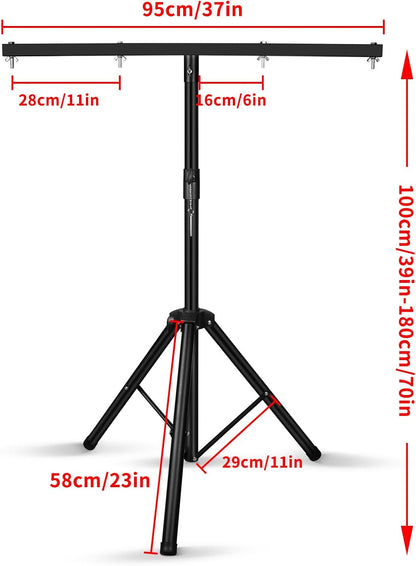 4pcs 14 * 6W RGBW LED Par Floodlight with Light Stand, DMX512 disco light stage light with remote control party light floodlight lighting Par LED light for stage DJ KTTV show bar Halloween - QUORE