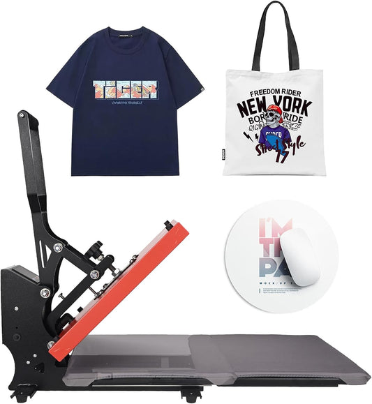 ColorSub Digital Hot Press 38 x 38 cm (15 x 15 inch) 1600 W, Teflon Hot Press, T-shirt, kleding, tas met transfer
