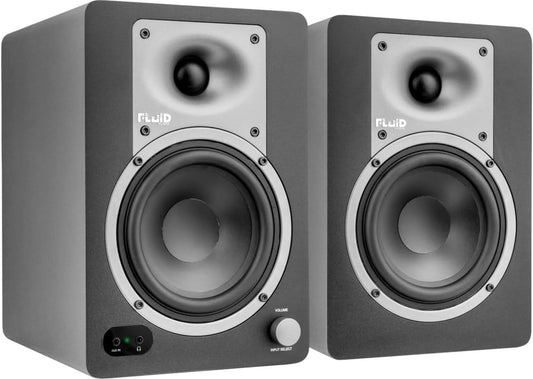 Fluid Audio C50BT Studio Monitor, actieve luidsprekerset (studioluidsprekers met neutrale geluidscompensatie, monitorluidsprekers met 5 inch drivers en BT-connectiviteit)