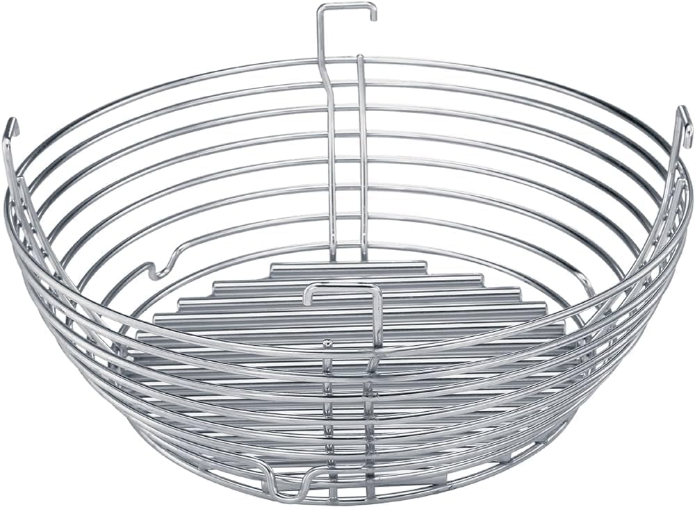 Roestvrijstalen houtskoolmand voor Kamado Joe Classic Series BBQ Grills (inclusief verdeler) - Voor Classic 1, 2 en 3 Serie