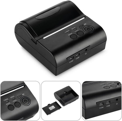 Bluetooth Thermische Printer 80 Mm – Bonnenprinter – Bonprinter – Kassabonprinter – Ticketprinter – Compact En Licht – Oplaadbare 2000 mAh Batterij