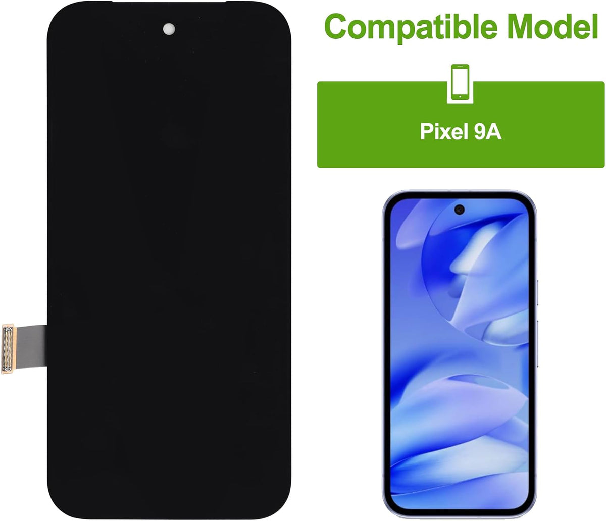 OLED Digitaal display vervanging compatibel met Pixel 9A GXQ96 GTF7P G3Y12 6,3 inch (16,3 cm) lcd-display, touchscreen, digitizer, montage met reparatiegereedschap