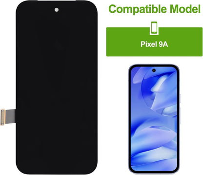 OLED Digitaal display vervanging compatibel met Pixel 9A GXQ96 GTF7P G3Y12 6,3 inch (16,3 cm) lcd-display, touchscreen, digitizer, montage met reparatiegereedschap