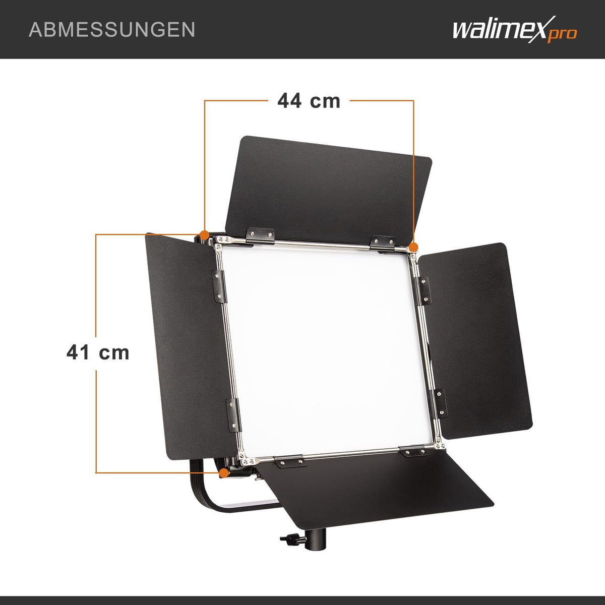 Walimex pro Rainbow 50W LED RGB vlaklamp set van 2 met statief - set van 2 x studiolamp videolamp + 2 x statief, lamp 360 kleuren, 50W 3200-999K CRI 95, V-Mount accu, dimbaar, app of DMX