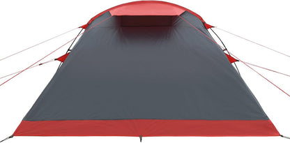 Justcamp Lake 4 Tunneltent, gezinstent, 4 personen - grijs, grote opbergruimte, festival, kampeervakantie