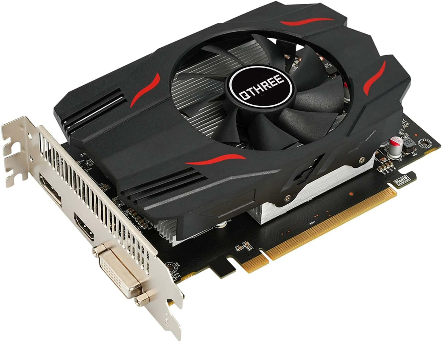 AMD Radeon RX 550 grafische kaart, 4 GB, GDDR5,128-bit, Desktop Gaming Videokaart voor PC, PCI Express 3.0 X8, DirectX 12, Computer GPU, DisplayPort, HDMI, DVI-D Dual Link