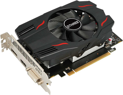 AMD Radeon RX 550 grafische kaart, 4 GB, GDDR5,128-bit, Desktop Gaming Videokaart voor PC, PCI Express 3.0 X8, DirectX 12, Computer GPU, DisplayPort, HDMI, DVI-D Dual Link