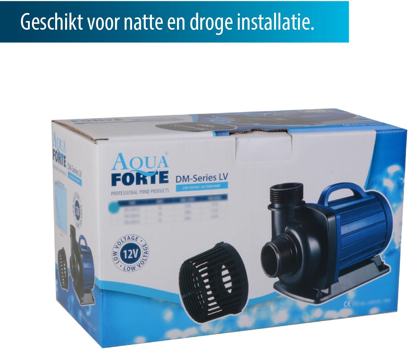 Laagspannings Vijverpomp – Waterpomp – Vijverfilter Pomp – Zwemvijver Pomp – Fonteinpomp – 12V Laagspanning – 6.500 L/u Debiet – 50 Watt Energiezuinig – Droogloopbeveiliging Automatisch
