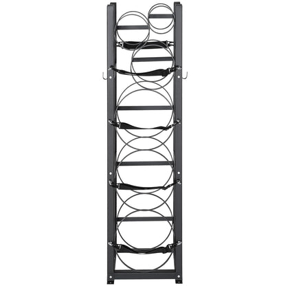 Gasflessenrek – Gasfleshouder – Cilinderrek – Cilinderhouder – Flessenrek – Voor 3 X 13,6 Kg + 3 Kleine Flessen – 1,5 Mm Koolstofstaal Met Poedercoating – Verstelbare Riemen En Onderste Schroeven