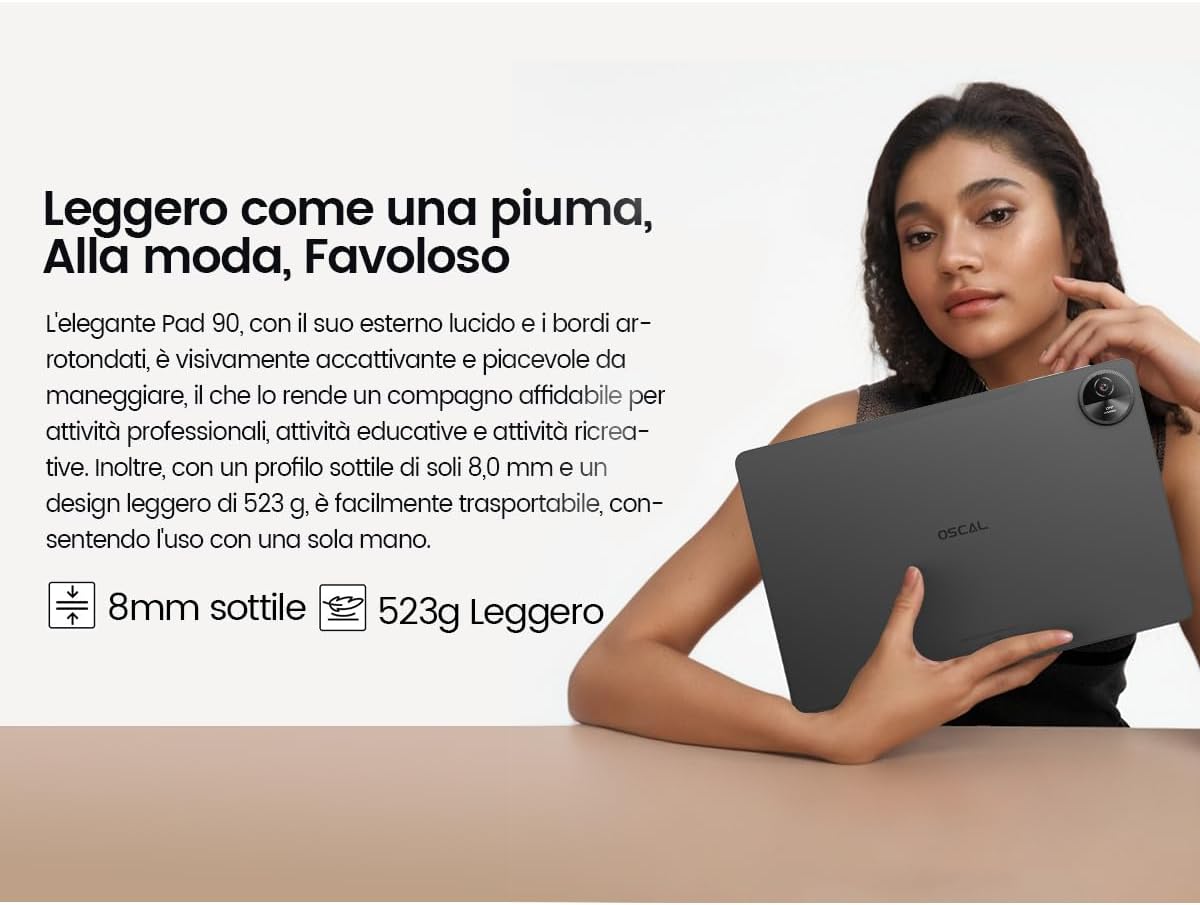 OSCAL Tablet 27,9 cm (11 inch), Android 14, 4G LTE + 5G WLAN, 24 GB RAM + 128 GB (2 TB uitbreidbaar) | 120 Hz HD-display | Octa-Core | 13 MP camera | pc-modus | Widevine L1 | GPS | accu 7700 mAh