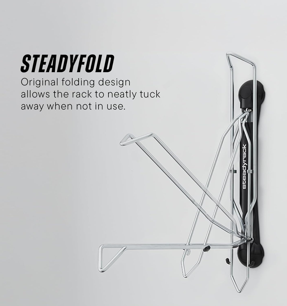Steadyrack Fietsenrek - Classic Fietsrek - Muurbevestiging Fietsenrek voor Thuis, Muurbevestiging, Garage of Fietsenstalling - 2 Stuks