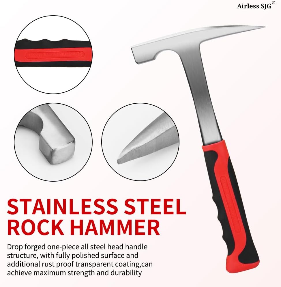 14 stuks inclusief een geologische hamer, apparatuur voor goudpannen en prospectie, geologiegeschenken voor volwassenen (MC1)