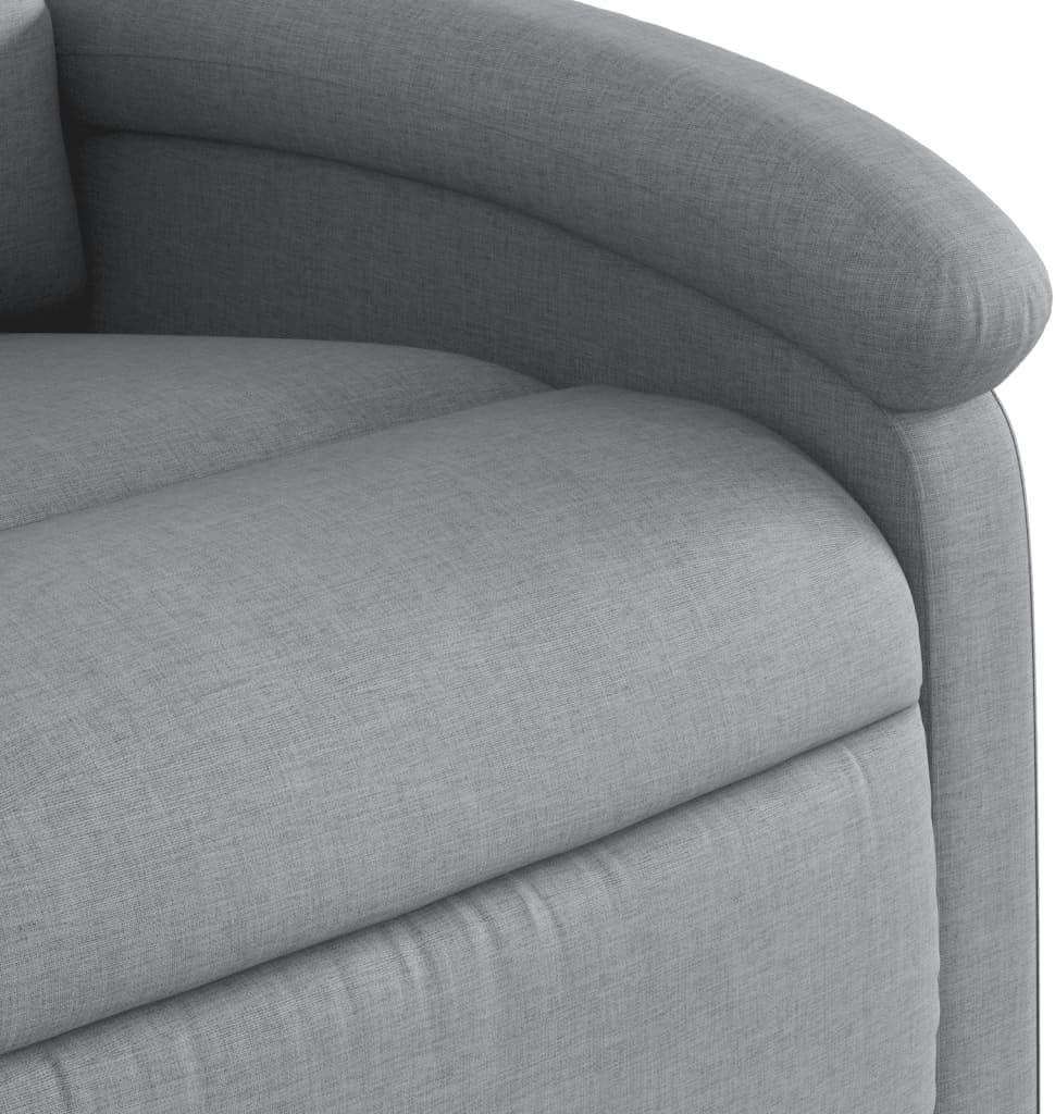 vidaXL Recliner Chair with Backrest, Armrests, TV Chair, Reclining Chair, Seat for Living Room Home, Light Grey Fabric - QUORE