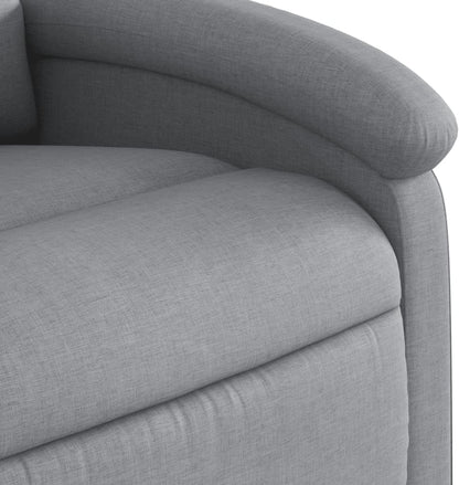 vidaXL Recliner Chair with Backrest, Armrests, TV Chair, Reclining Chair, Seat for Living Room Home, Light Grey Fabric - QUORE
