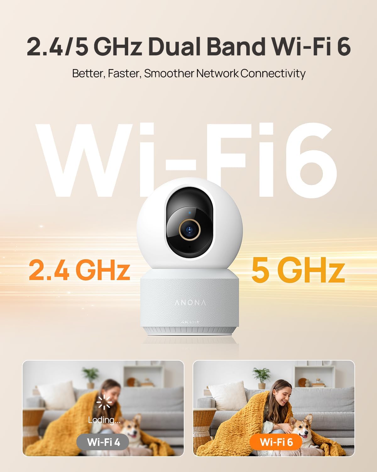 4K HD Bewakingscamera – Beveiligingscamera – Camerabewaking – Binnencamera – Wifi Camera – 360° Panoramisch & AI-detectie – Twee-weg Audio & Wifi 6 Verbinding – 2 Stuks Set
