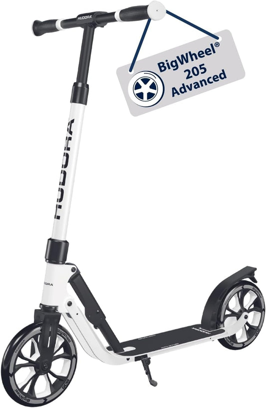 HUDORA BigWheel® 205 Advanced Scooter, comfortabele aluminium step, voor maximaal 100 kg, in hoogte verstelbare en inklapbare step, kickstep voor kinderen, jongeren en volwassenen