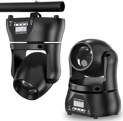 Mini 60W Beam Moving Head Podiumlamp, RGBW LED Partylicht DMX512 met spraakbediening, professionele verlichtingsinstallatie voor podiumverlichting, disco, DJ, bar, kerst