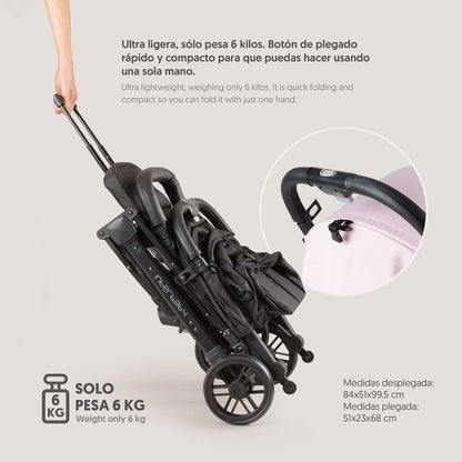 MINIMUM PLUS SPACE kinderwagen tot 22 kilogram - verwisselbare roze kap