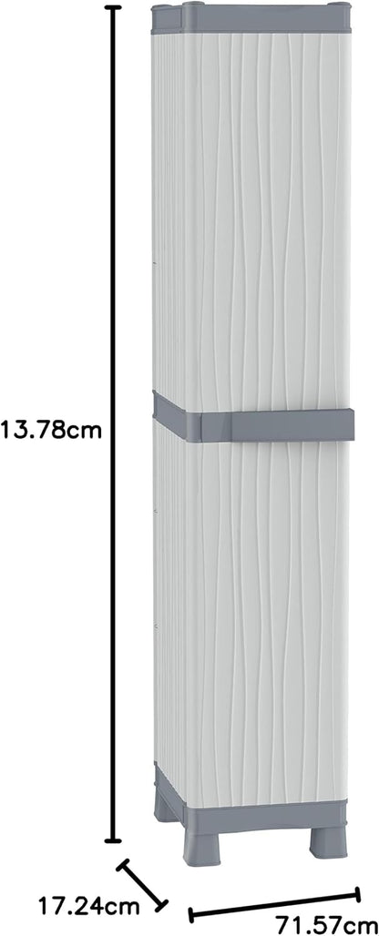 Terry, Base 2350 RAW, cabinet 1 door, 4 shelves - 35x43.7x182cm - QUORE