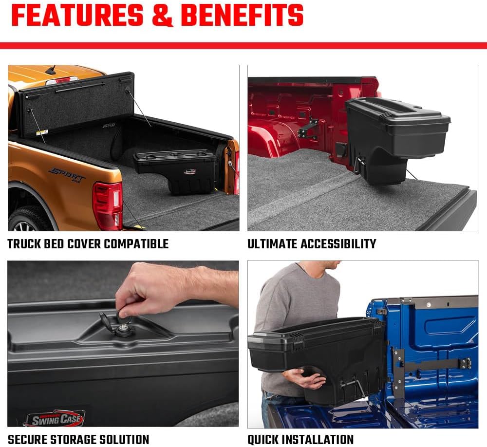UNDERCOVER SwingCase Truck Bed Opbergdoos | SC104D | Past 2019-2023 Chevy/GMC Silverado/Sierra 1500 Drivers Side