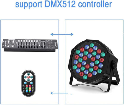 LED Par Light – LED Spot – Podiumverlichting – DJ Verlichting – Feestverlichting – RGB Kleuren – 7 Lichtstanden – Afstandsbediening