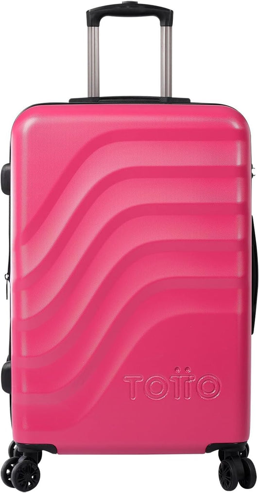 TOTTO Bazy+, harde koffer, cabinemaat, medium of groot (39 l, 64 l of 100 l), afzonderlijk of 3-delige set, schokbestendig, 360° wielen, telescopische handgreep, interne riemen, TSA-hangslot, Deco