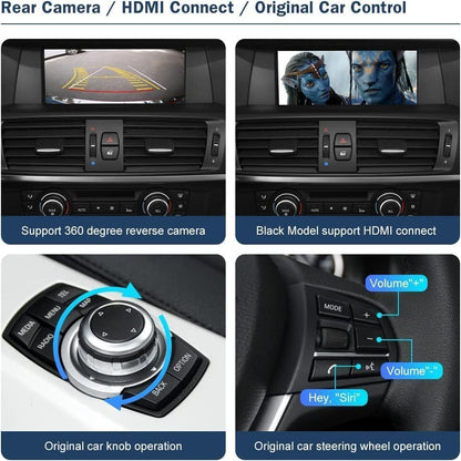 Ninetom Apple Carplay Draadloze adapter, decoder voor BMW NBT-systeem, X1, X3, X4, X5, X6-serie 2012-2016 jaar, ondersteunt draadloze Android Auto, Mirrorlink, GPS-navigatie, Siri, achteruitrijcamera