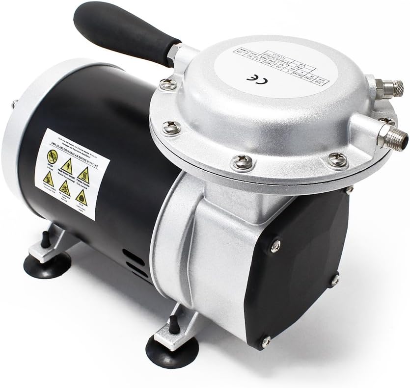 Wiltec vacuümmembraanpomp AS29 128-135 l/min olievrije membraanpomp voor aircosysteem met waterafscheiding en manometer
