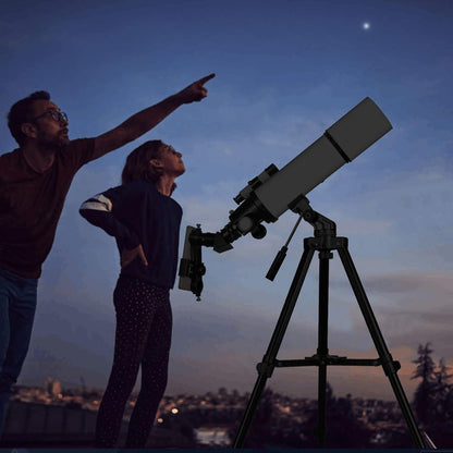 Telescopen voor volwassenen Astronomie, 80 mm diafragma 600 mm refractortelescoop voor kinderen en beginners, compacte en draagbare reistelescoop met rugzak