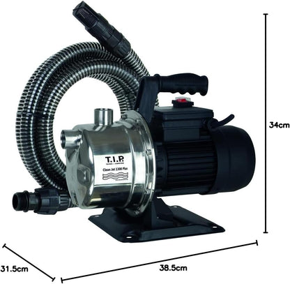 Tuinpomp – Waterpomp – Zelfaanzuigende Pomp – Besproeiingspomp – Tuinwaterpomp – Roestvrijstalen Behuizing – 1.200 Watt Motor – 4.400 Liter Per Uur Debiet