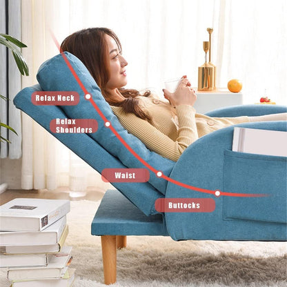 Fauteuil – Relaxstoel – Verstelbare Stoel – Loungestoel – Slaapstoel – 3-Posities Verstelbaar – Maximale Belasting 150 kg