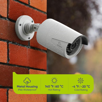 SANNCE PoE 2 MP FHD bewakingscamera 2 * 1080P HD camera weerbestendig met intelligente IR-LED push-app afstandsbediening