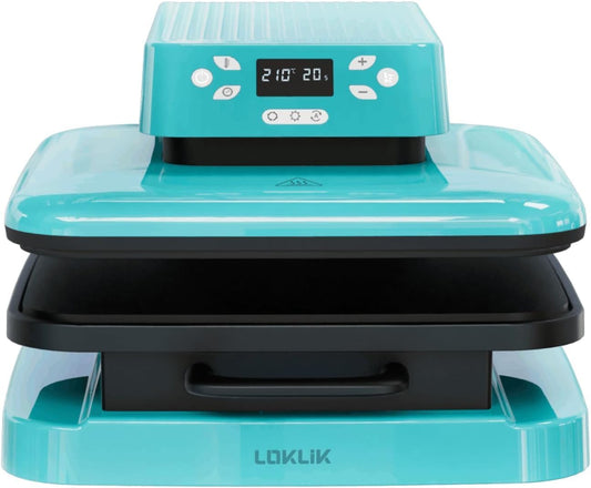 LOKLIK - Auto Heat Press Machine voor het Personaliseren van Tshirts, Sweater, Dekens, Handdoeken, Draagtassen, Zakken en Ander Textiel - Hittepers voor Sublimatie met Vinyl - Automatiseren