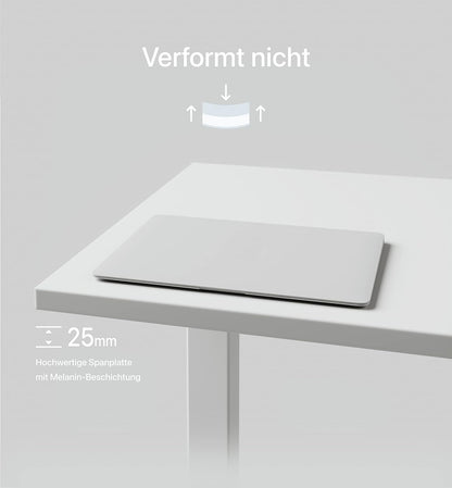 Desktronic Tafelblad 180 x 80 cm - Perfect voor het in hoogte verstelbare bureau, eettafels en meer - gemaakt in Europa - 25 mm stevig tafelblad duurzaam (eikenhout)