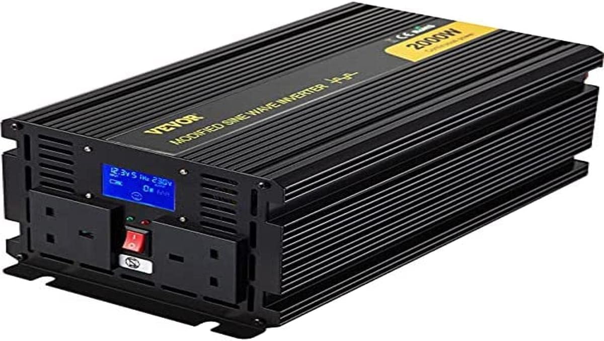 VEVOR Zuivere Sinusomvormer 2000W Digitale Gemodificeerde Sinusomvormer 12V Gemodificeerde Sinus Omvormer Ideaal Voor Laptop Elektrisch Licht Digitale Camera Borstkolf Elektrisch Gereedschap Cadeau
