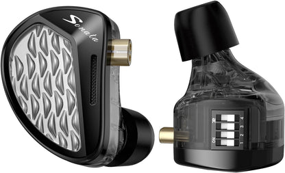 Sonata In-ear monitor hoofdtelefoon, 28 gebalanceerde armatuur met standaard en tuning versie, verzilverde kabel, HD-microfoon voor musici en audiofielen, oortelefoons