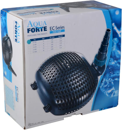 AquaForte EC 5.000 filter/vijverpomp, 26 watt, debiet 5.000 liter per uur, opvoerhoogte 3 meter, kabellengte 10 meter, geschikt voor beeklopen, watervallen, fonteinen, enz