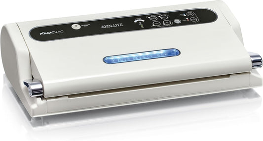 Magic Vac, Axolute Vacuümmachine voor levensmiddelen, multifunctioneel, professioneel, voor vacuümzakken en koken, met krachtige motor en vacuümset, gepatenteerd, gemaakt in Italië, wit