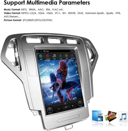 Ossuret Autoradio voor pour Ford Mondeo MK4 /Galaxy (2007-2011) (alleen automatische airconditioning), 9,7 Inch Android 13 Touchscreen 2+32GB GPS Navigatie met Carplay Android Auto Stuurwielbediening