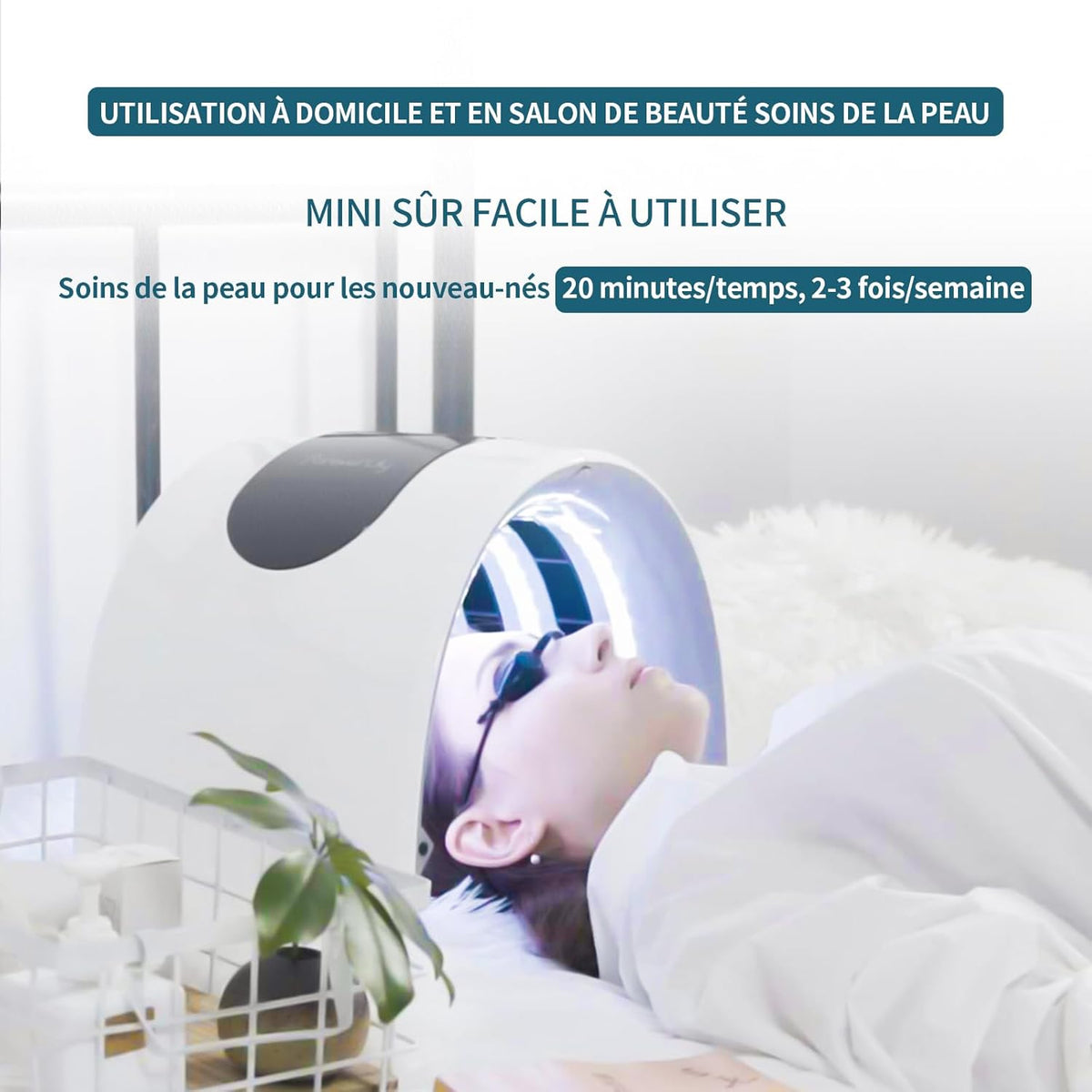 7-Kleurige LED-Gezichtsmasker voor Thuisgebruik – LED Masker, Lichtmasker, Fotonmasker, Huidverzorgingsmasker – 7 Lichtkleuren, 96 Lampkralen