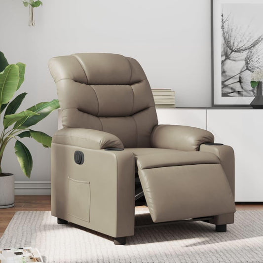 Relaxstoel – Elektrische Relaxfauteuil – Tv-Stoel – Ligstoel – Elektrische Fauteuil – Kunstleer – 135 Graden Kantelfunctie – Stevig Hout- en Metalen Frame