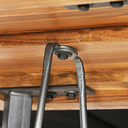 vidaXL Teak Bar Table Solid Recycled Bar Tables Table Bar Table - QUORE