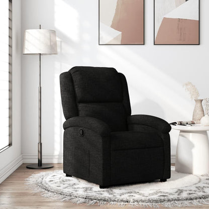 Verstelbare Fauteuil – Relaxstoel – Recliner – Tv Stoel – Lounge Stoel – Zwart – Handmatige Ligfunctie – Comfortabele Stoffering
